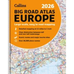 Collins 2026 big Road Atlas Europe