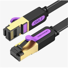 Vention Flat Cat.7 Patch Cable 1m Black (Icabf) (Venicabf)