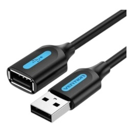 Vention usb 2.0 a Male to a Female Extension Cable 5m Black pvc Type (Cbibj) (Vencbibj)