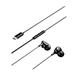 Vention Echo Lite usb-c in-ear Wired Headphones With dac Adapter 1.2m Black (Gbbbav) (Vengbbbav)