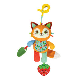 Baby Clementoni Βρεφικό Λούτρινο Αλεπού Βόλτας με Κλιπ για 0+ Μηνών