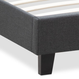 Κρεβάτι Flat Megapap Υφασμάτινο Χρώμα Ανθρακί 120x200εκ.