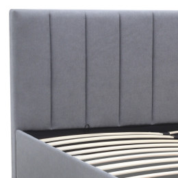 Κρεβάτι Renata Megapap Υφασμάτινο με Αποθηκευτικό Χώρο Χρώμα Γκρι 150x200εκ.