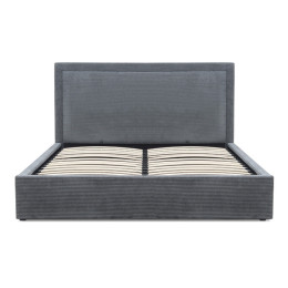 Κρεβάτι Velar Megapap Υφασμάτινο με Αποθηκευτικό Χώρο Χρώμα Γκρι 160x200εκ.