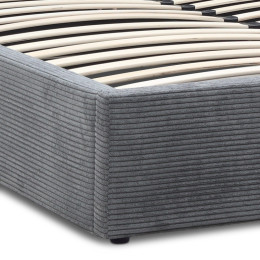 Κρεβάτι Velar Megapap Υφασμάτινο με Αποθηκευτικό Χώρο Χρώμα Γκρι 160x200εκ.