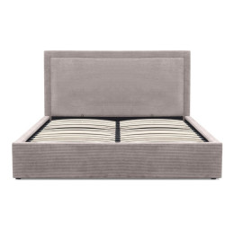 Κρεβάτι Velar Megapap Υφασμάτινο με Αποθηκευτικό Χώρο Χρώμα Μόκα 160x200εκ.