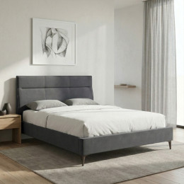 Κρεβάτι Marvel Megapap Υφασμάτινο Χρώμα Ανθρακί 160x200εκ.