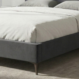 Κρεβάτι Marvel Megapap Υφασμάτινο Χρώμα Ανθρακί 160x200εκ.