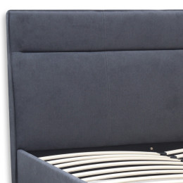 Κρεβάτι Marvel Megapap Υφασμάτινο Χρώμα Ανθρακί 160x200εκ.