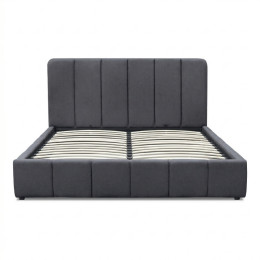 Κρεβάτι Nival Megapap Υφασμάτινο με Αποθηκευτικό Χώρο Χρώμα Ανθρακί 160x200εκ.