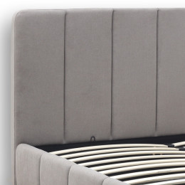 Κρεβάτι Nival Megapap Υφασμάτινο με Αποθηκευτικό Χώρο Χρώμα Μπεζ 160x200εκ.