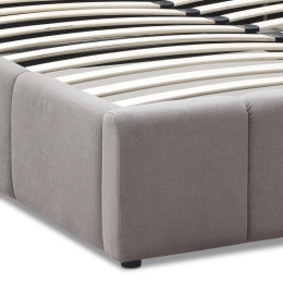 Κρεβάτι Nival Megapap Υφασμάτινο με Αποθηκευτικό Χώρο Χρώμα Μπεζ 160x200εκ.