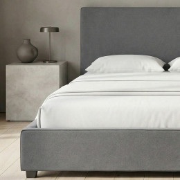 Κρεβάτι Verona Megapap Υφασμάτινο με Αποθηκευτικό Χώρο Χρώμα Ανθρακί 160x200εκ.