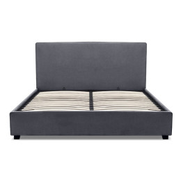 Κρεβάτι Verona Megapap Υφασμάτινο με Αποθηκευτικό Χώρο Χρώμα Ανθρακί 160x200εκ.