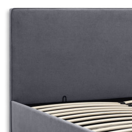 Κρεβάτι Verona Megapap Υφασμάτινο με Αποθηκευτικό Χώρο Χρώμα Ανθρακί 160x200εκ.