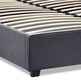 Κρεβάτι Verona Megapap Υφασμάτινο με Αποθηκευτικό Χώρο Χρώμα Ανθρακί 160x200εκ.