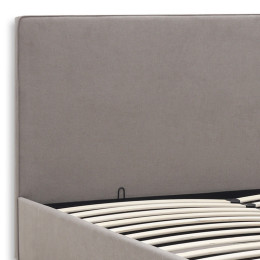 Κρεβάτι Verona Megapap Υφασμάτινο με Αποθηκευτικό Χώρο Χρώμα Γκρι - Μπεζ 160x200εκ.