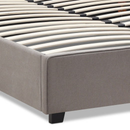 Κρεβάτι Verona Megapap Υφασμάτινο με Αποθηκευτικό Χώρο Χρώμα Γκρι - Μπεζ 160x200εκ.
