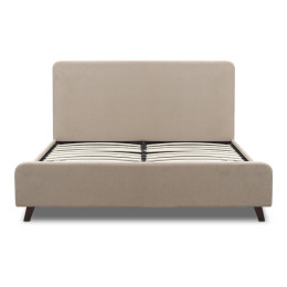 Κρεβάτι Ovelia Megapap Υφασμάτινο Χρώμα Μπεζ 140x190εκ.