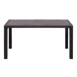 Τραπέζι Πολυπροπυλενίου Kalan Megapap Χρώμα Καφέ 150x90x75εκ.