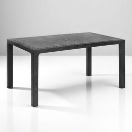 Τραπέζι Πολυπροπυλενίου Kalan Megapap Χρώμα Ανθρακί 150x90x75εκ.