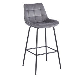 ERMINA GREY VELVET ΥΦΑΣΜΑ 75εκ. ΣΚΑΜΠΟ ΜΕΤΑΛΛΙΚΟ 49X50X75-104εκ.