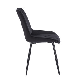 SILVIA BLACK VELVET ΥΦΑΣΜΑ ΚΑΡΕΚΛΑ ΜΕΤΑΛΛΙΚΗ 51X58X87εκ.