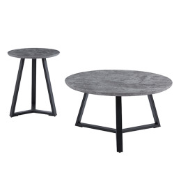 ALEX SET 2τμχ. CEMENT Φ45Χ55εκ. & Φ80Χ41εκ. ΤΡΑΠΕΖΙ ΣΑΛΟΝΙΟΥ