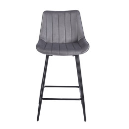 REPO GREY VELVET ΥΦΑΣΜΑ 66εκ. ΣΚΑΜΠΟ ΜΕΤΑΛΛΙΚΟ 48X49X66-96εκ.