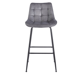 ERMINA GREY VELVET ΥΦΑΣΜΑ 75εκ. ΣΚΑΜΠΟ ΜΕΤΑΛΛΙΚΟ 49X50X75-104εκ.