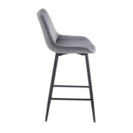 REPO GREY VELVET ΥΦΑΣΜΑ 66εκ. ΣΚΑΜΠΟ ΜΕΤΑΛΛΙΚΟ 48X49X66-96εκ.