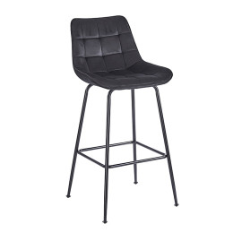 ERMINA BLACK VELVET ΥΦΑΣΜΑ 75εκ. ΣΚΑΜΠΟ ΜΕΤΑΛΛΙΚΟ 49X50X75-104εκ.