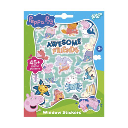 Totum: Peppa pig - Window Stickers, 4 Sheets, 1 Scenery (Bt360129)