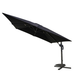 Ομπρέλα Κήπου ArteLibre VALENA Μαύρο/Γκρι Αλουμίνιο/Polyester Φ3x3m