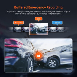 70mai A800se Dash cam 4k w. 3inch Screen - 2160p 140fov