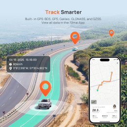 70mai A800se Dash cam 4k w. 3inch Screen - 2160p 140fov