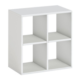 Βιβλιοθήκη Cube Megapap Χρώμα Λευκό 60x30x60εκ.