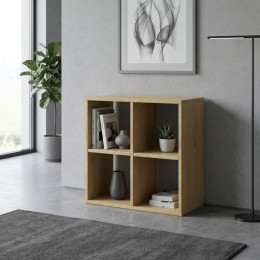 Βιβλιοθήκη Cube Megapap Χρώμα Sapphire oak 60x30x60εκ.