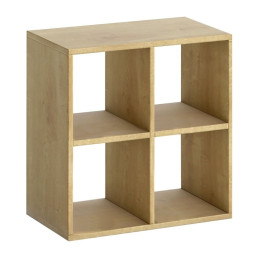 Βιβλιοθήκη Cube Megapap Χρώμα Sapphire oak 60x30x60εκ.