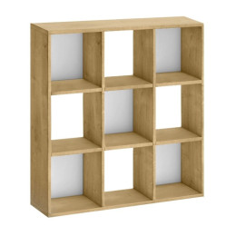Βιβλιοθήκη Cube Megapap Χρώμα Sapphire oak 90x30x90εκ.