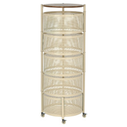 Estia Τρολεϊ Αποθηκευσης Allure Μεταλλικο με 5 Συρταρια Ivory