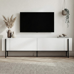 Έπιπλο Τηλεόρασης Nexus Megapap Χρώμα Λευκό 180x30x45,5εκ.