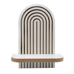 Ραφιέρα Τοίχου Artwill Megapap mdf Χρώμα Λευκό - oak 26x13x35εκ.