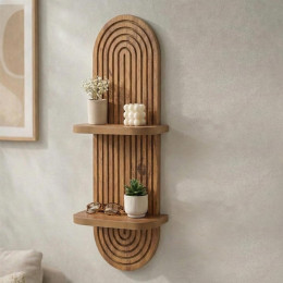 Ραφιέρα Τοίχου Artwill Megapap mdf Χρώμα oak 26x13x70εκ.