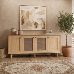 Μπουφές Bohemian Megapap Χρώμα Φυσικό Οξιάς 180x40x75εκ.