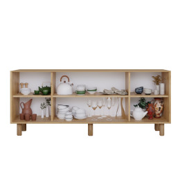 Μπουφές Bohemian Megapap Χρώμα Φυσικό Οξιάς 180x40x75εκ.