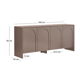 Μπουφές Aurelia Megapap Χρώμα Μόκα 180x45x80εκ.