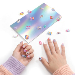 HappiHobbi Αυτοκόλλητα Νύχια Sparkle Love Σε 2 Σχέδια Για 6+ Ετών