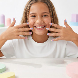 HappiHobbi Αυτοκόλλητα Νύχια Sparkle Love Σε 2 Σχέδια Για 6+ Ετών