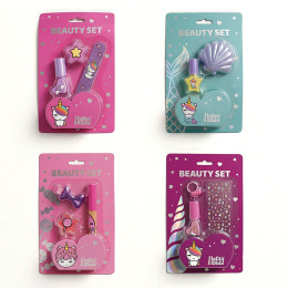 HappiHobbi Σετ Ομορφιάς σε καρτέλα Sparkle Love σε 4 Σχέδια για 6+ Ετών